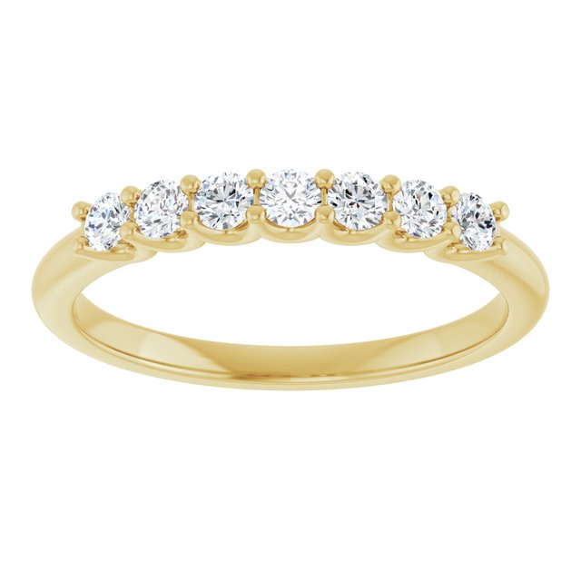 Platinum 5/8 CTW Natural Diamond Elegance Anniversary Band