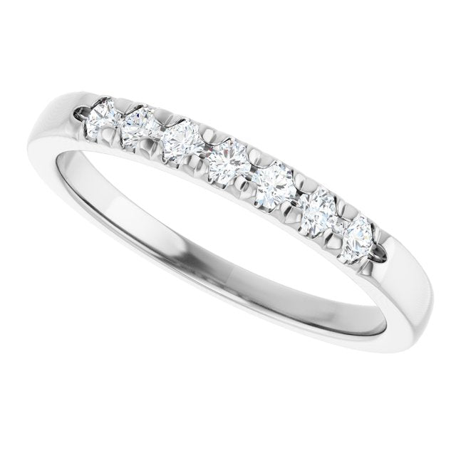 14K White Gold Diamond Anniversary Band with 1/10 CTW Natural Diamonds