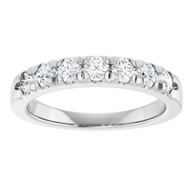 14K White Gold Diamond Anniversary Band with 1/10 CTW Natural Diamonds