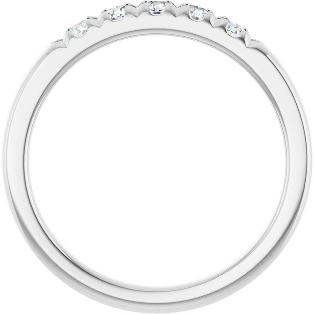 14K White Gold Diamond Anniversary Band with .07 CTW Natural Diamonds