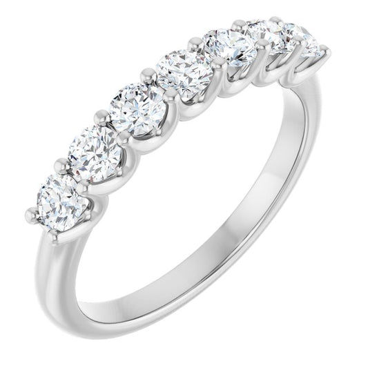 Platinum 5/8 CTW Natural Diamond Elegant Anniversary Band