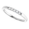 14K White .07 CTW Natural Diamond Anniversary Band