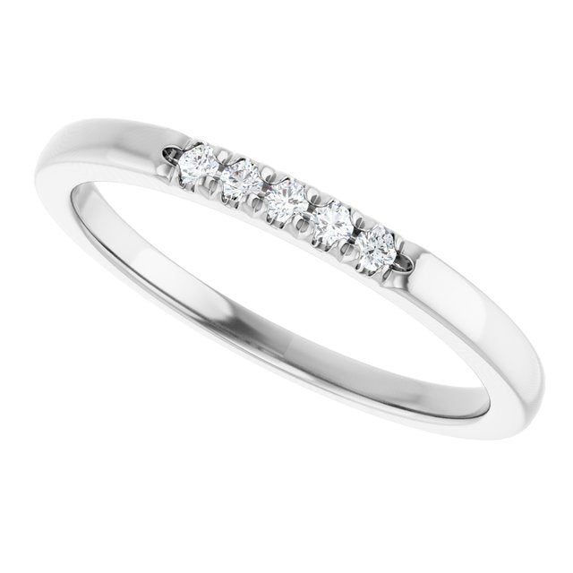 14K White Gold Diamond Anniversary Band with .07 CTW Natural Diamonds