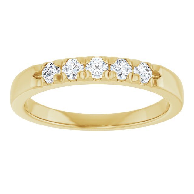 14K White .07 CTW Natural Diamond Anniversary Band