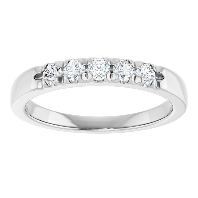 14K White Gold Diamond Anniversary Band with .07 CTW Natural Diamonds