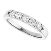 14K White .07 CTW Natural Diamond Anniversary Band