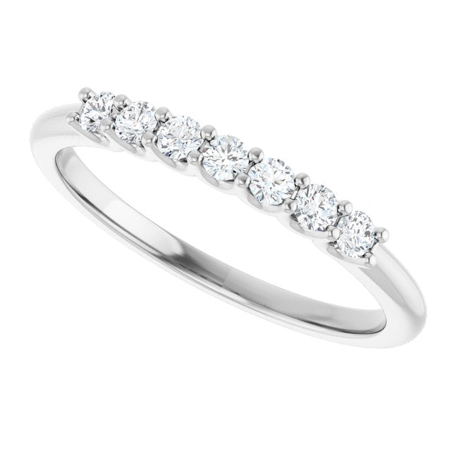 Platinum 5/8 CTW Natural Diamond Anniversary Band