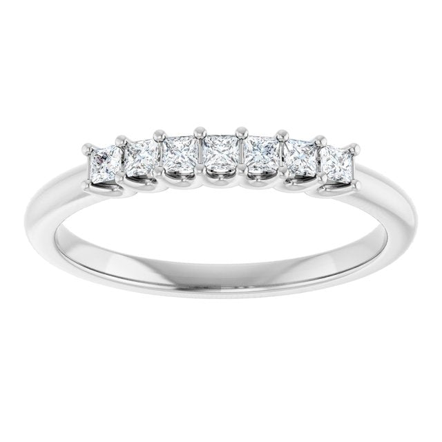 Platinum 5/8 CTW Natural Diamond Anniversary Band