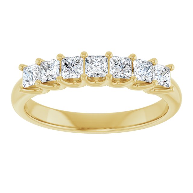 Platinum 5/8 CTW Natural Diamond Elegance Anniversary Band