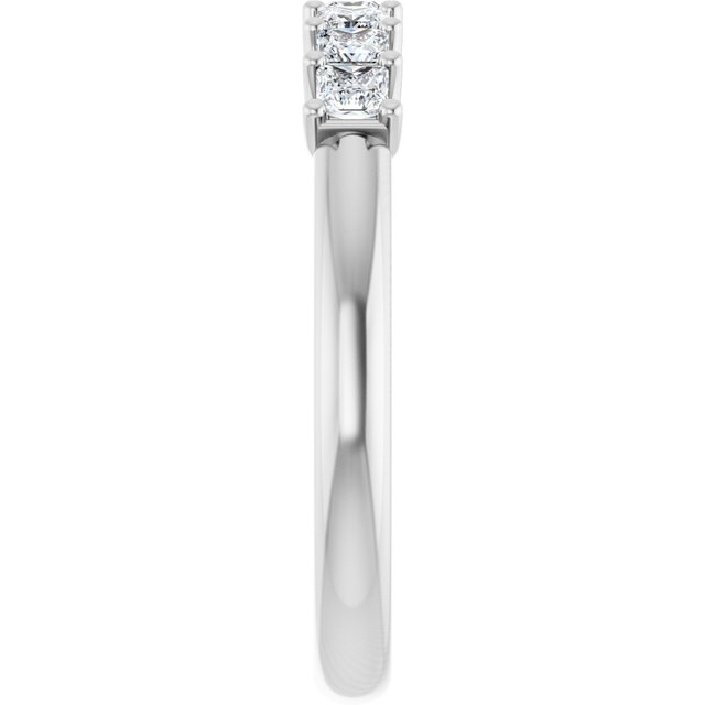 Platinum 5/8 CTW Natural Diamond Elegance Anniversary Band