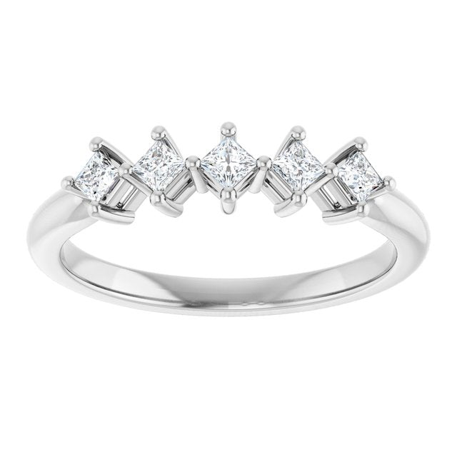 14K Gold & Platinum Natural Diamond Anniversary Band - Options Available
