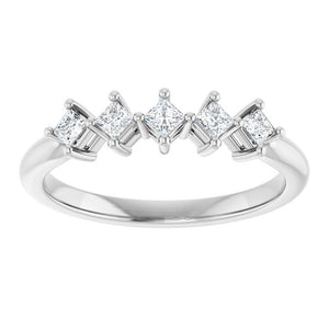 14K Gold & Platinum Natural Diamond Anniversary Band - Options Available