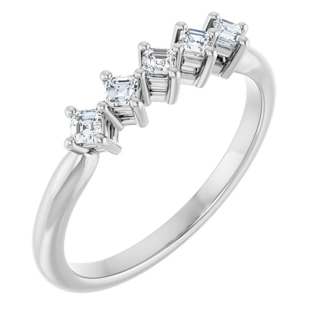 14K Gold & Platinum Natural Diamond Anniversary Band - Options Available