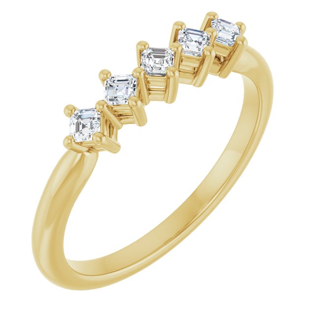14K Gold & Platinum Natural Diamond Anniversary Band - Options Available