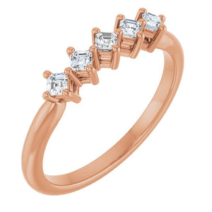 14K Gold & Platinum Natural Diamond Anniversary Band - Options Available
