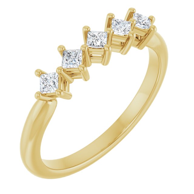 1/4 CTW Natural Diamond Anniversary Band Crafted in 14K Gold & Platinum