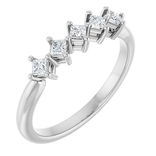 14K Gold & Platinum Natural Diamond Anniversary Band - Options Available