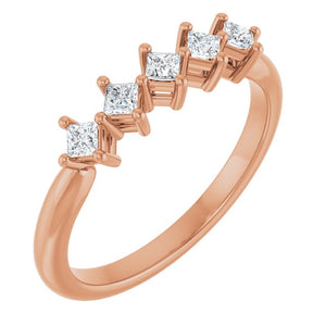 1/4 CTW Natural Diamond Anniversary Band Crafted in 14K Gold & Platinum