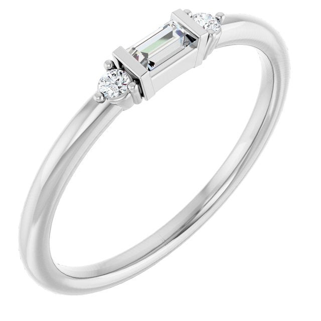 14K Gold Diamond Stackable Ring - Options Available