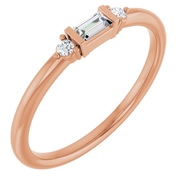 14K Gold Diamond Stackable Ring - Options Available