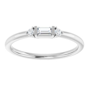 14K Gold Diamond Stackable Ring - Options Available