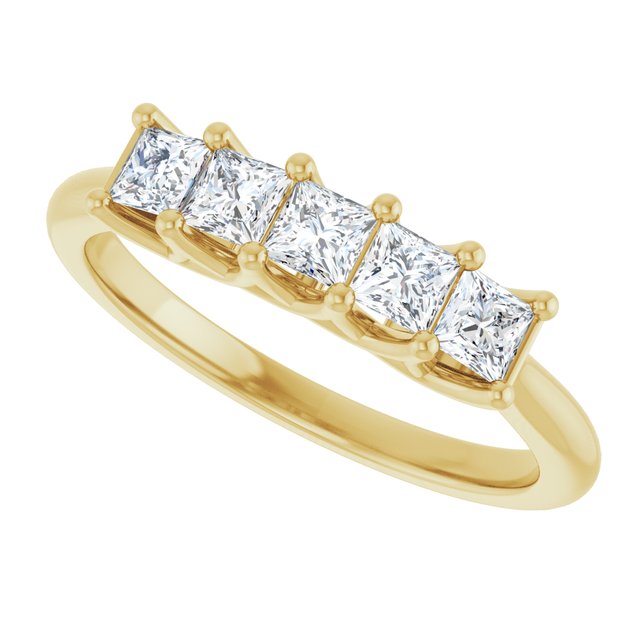 14K White 1/2 CTW Natural Diamond Anniversary Band