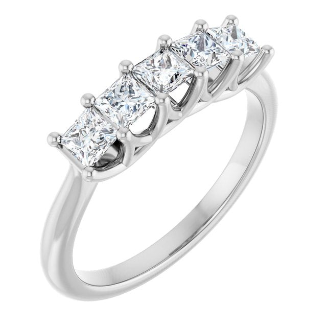 Elegant 14K White Gold 1/2 CTW Diamond Anniversary Ring