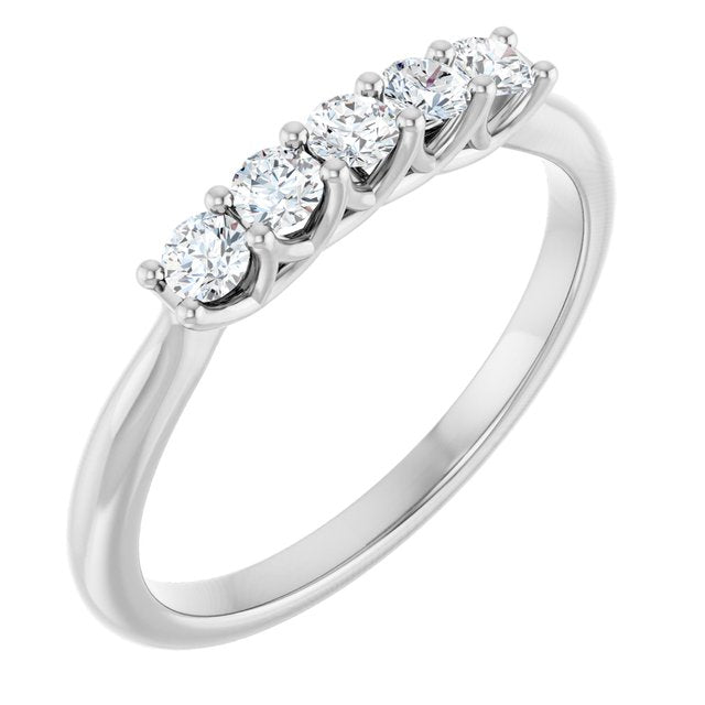 Elegant 14K White Gold 1/2 CTW Diamond Anniversary Ring