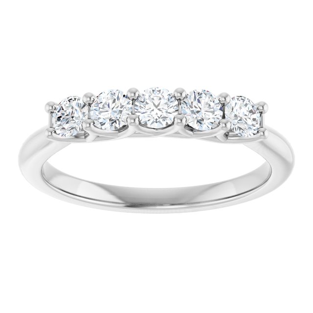 Elegant 14K White Gold 1/2 CTW Diamond Anniversary Ring