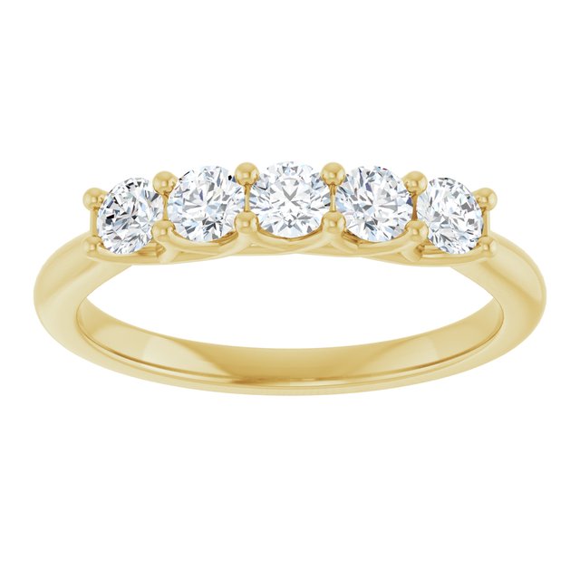 14K White 1/2 CTW Natural Diamond Anniversary Band