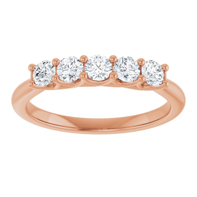 14K White 1/2 CTW Natural Diamond Anniversary Band