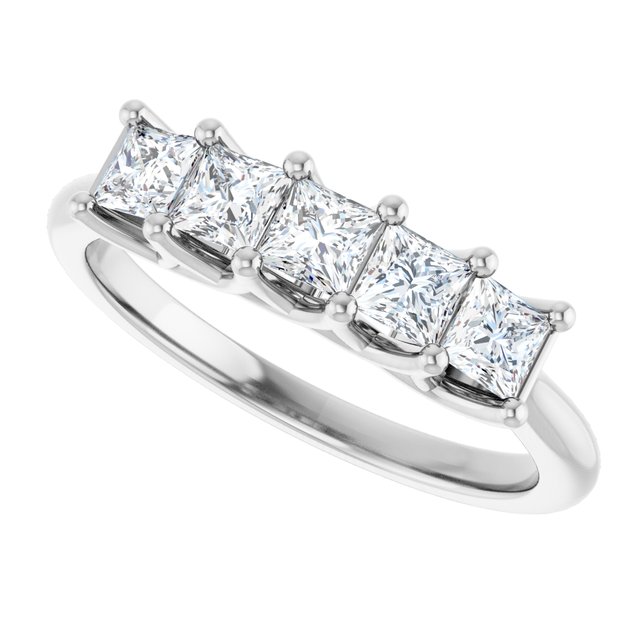 14K White 1/2 CTW Natural Diamond Anniversary Band