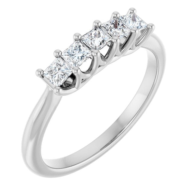 Elegant 14K White Gold 1/2 CTW Diamond Anniversary Ring