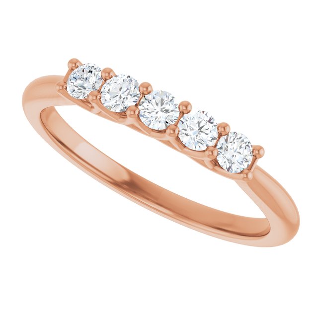 14K White 1/2 CTW Natural Diamond Anniversary Band