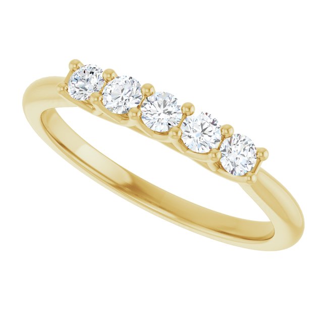 14K White 1/2 CTW Natural Diamond Anniversary Band