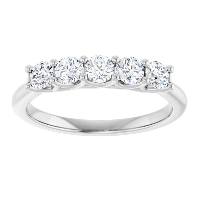 Elegant 14K White Gold 1/2 CTW Diamond Anniversary Ring