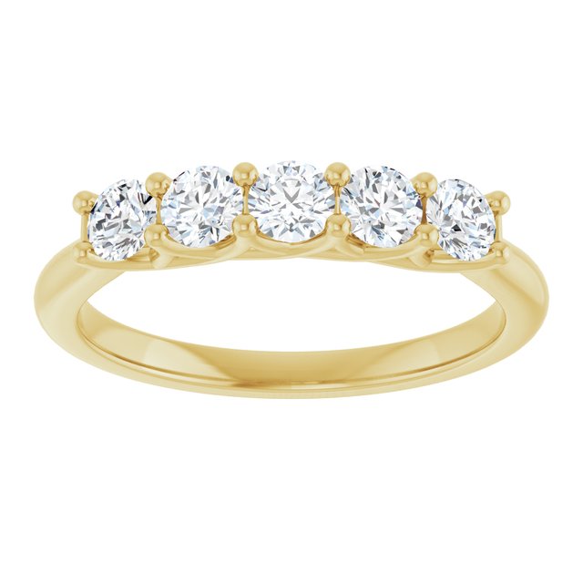 14K White 1/2 CTW Natural Diamond Anniversary Band