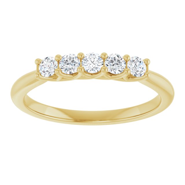 14K White 1/2 CTW Natural Diamond Anniversary Band