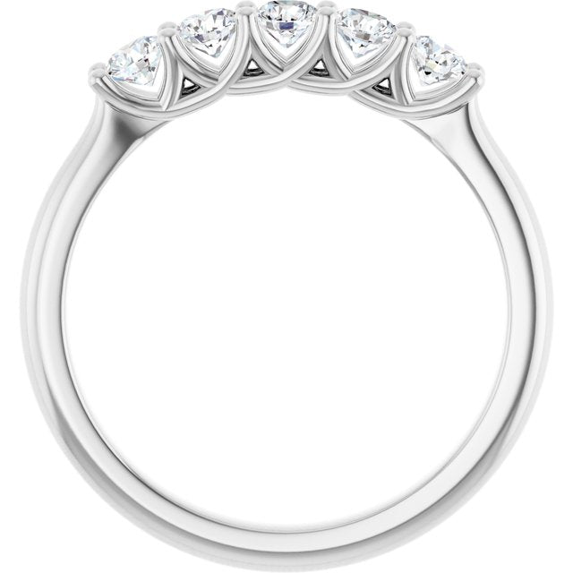 Elegant 14K White Gold 1/2 CTW Diamond Anniversary Ring