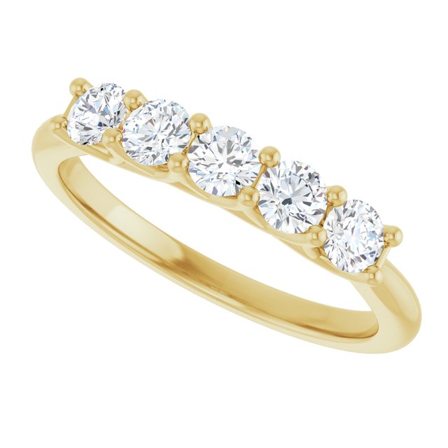 14K White 1/2 CTW Natural Diamond Anniversary Band