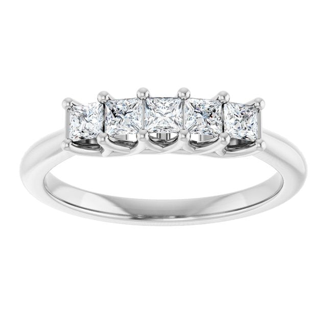 Elegant 14K White Gold 1/2 CTW Diamond Anniversary Ring