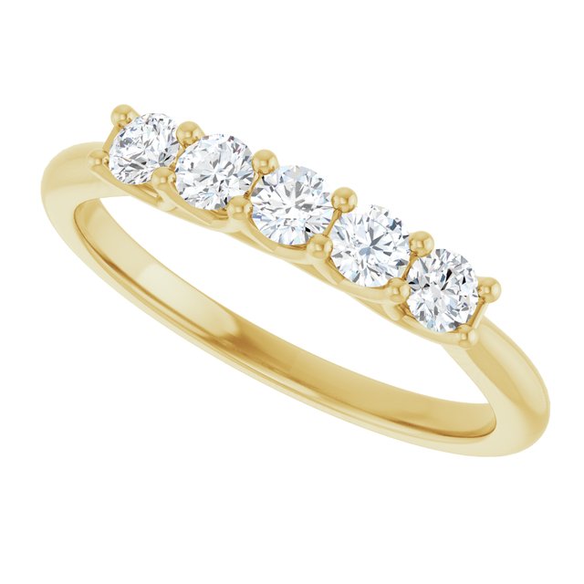 14K White 1/2 CTW Natural Diamond Anniversary Band