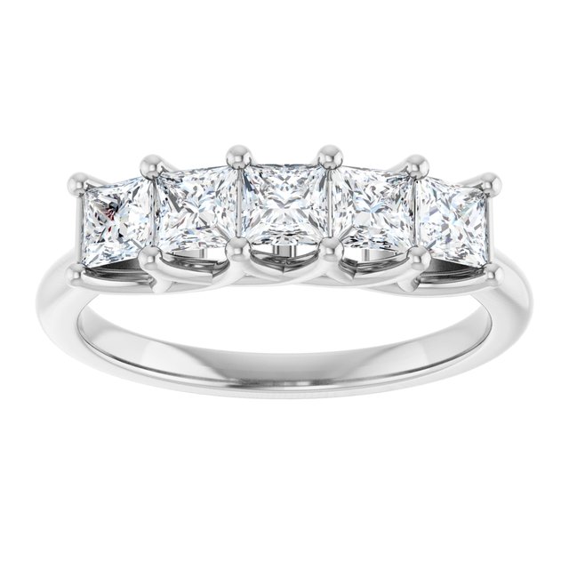 14K White 1/2 CTW Natural Diamond Anniversary Band