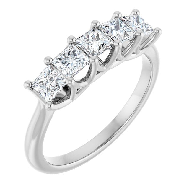 Elegant 14K White Gold 1/2 CTW Diamond Anniversary Ring