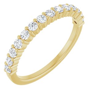 14K White 1/8 CTW Natural Diamond Anniversary Band