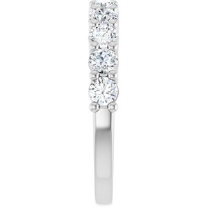 14K White 1/8 CTW Natural Diamond Anniversary Band