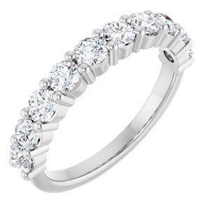 14K White Gold Diamond Anniversary Band â€“ 1/8 CTW Natural Sparkle