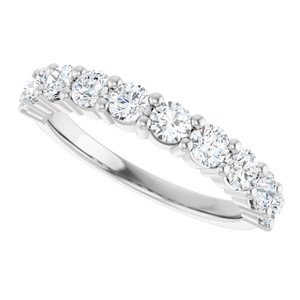 14K White Gold Diamond Anniversary Band â€“ 1/8 CTW Natural Sparkle