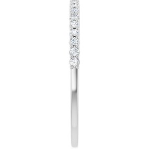 14K White 1/8 CTW Natural Diamond Anniversary Band