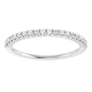 14K White Gold Diamond Anniversary Band â€“ 1/8 CTW Natural Sparkle